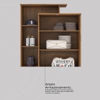 Armário Multiuso Sapateira 2 Portas Com Chave Elite Amêndola Touch Off White - 7