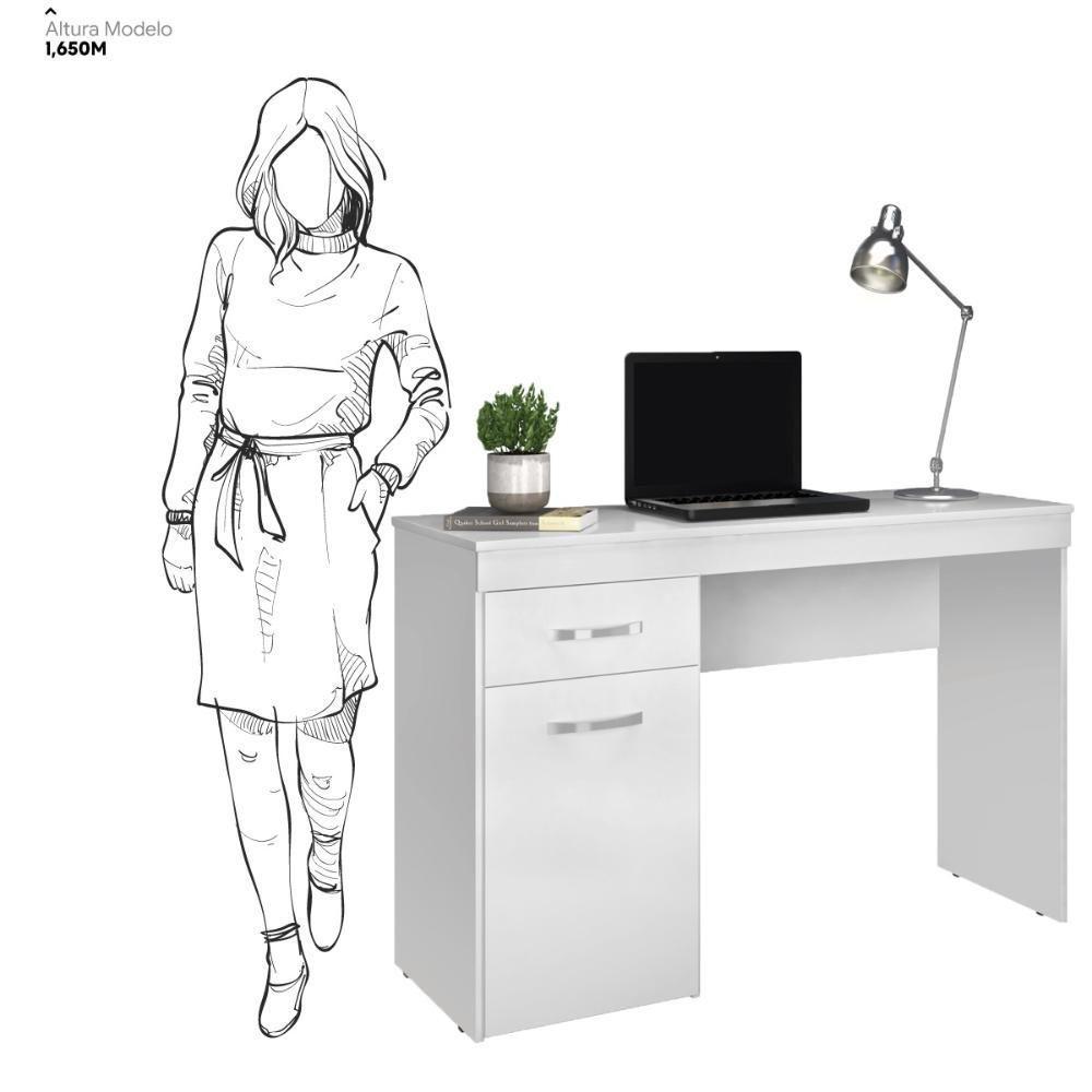 Escrivaninha 1 Porta E 1 Gaveta Havai - Branco - 3