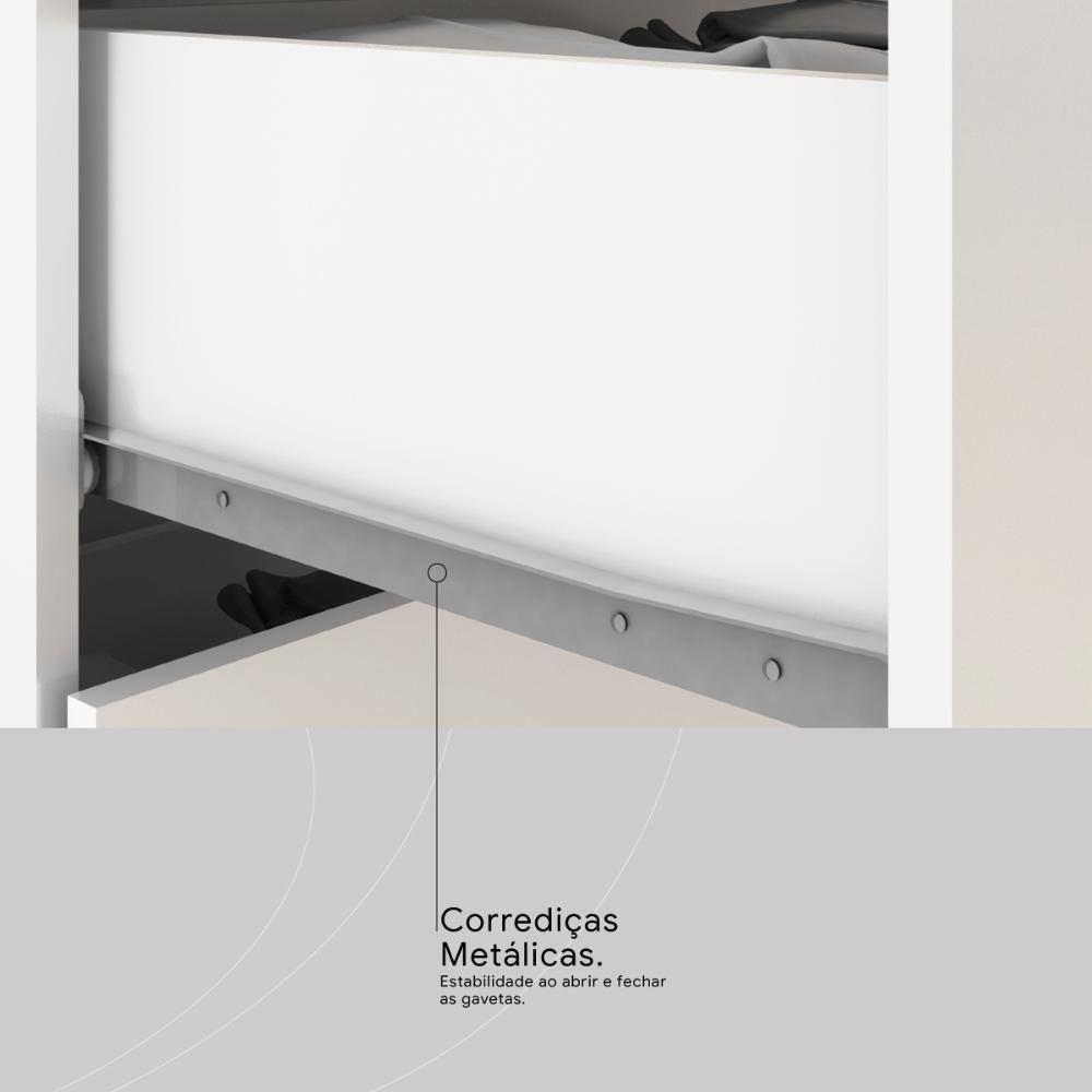 Escrivaninha 1 Porta E 1 Gaveta Havai - Branco - 4