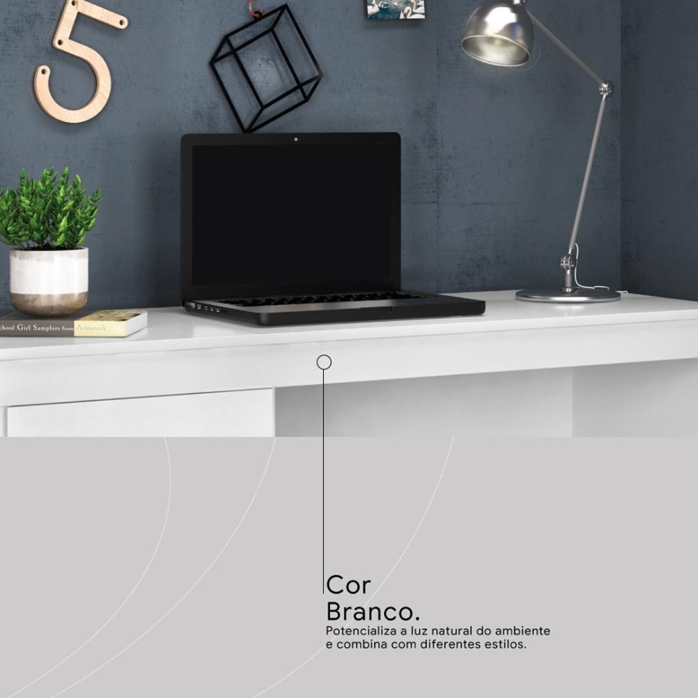 Escrivaninha 1 Porta E 1 Gaveta Havai - Branco - 7