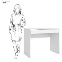 Escrivaninha 91 Cm 1 Gaveta Nevada - Branco