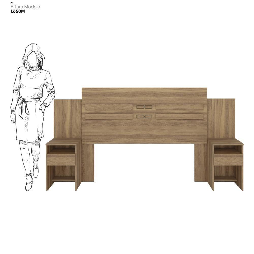 Cabeceira Casal 216 Cm Orlando Amêndola Touch - 3