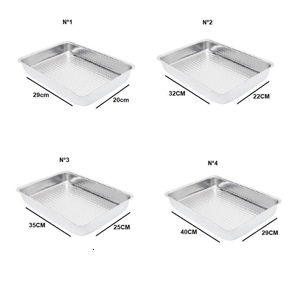 Kit Conjunto 4 Formas Assadeiras Martelada Alta Para Bolo - 3