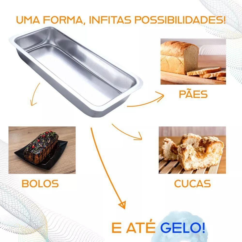 Kit 6 Formas Assadeira Pão Caseiro Gelo E Bolo Inglês N°3 - 4
