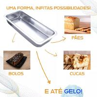 Kit 6 Formas Assadeira Pão Caseiro Gelo E Bolo Inglês N°3