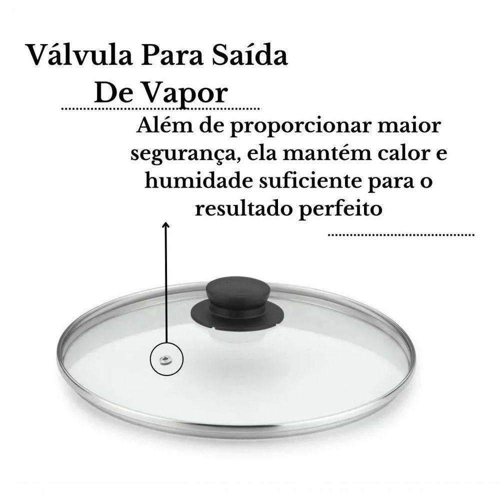 Tampa Avulsa De Vidro Temperado Para Panela Frigideira 22cm - 2