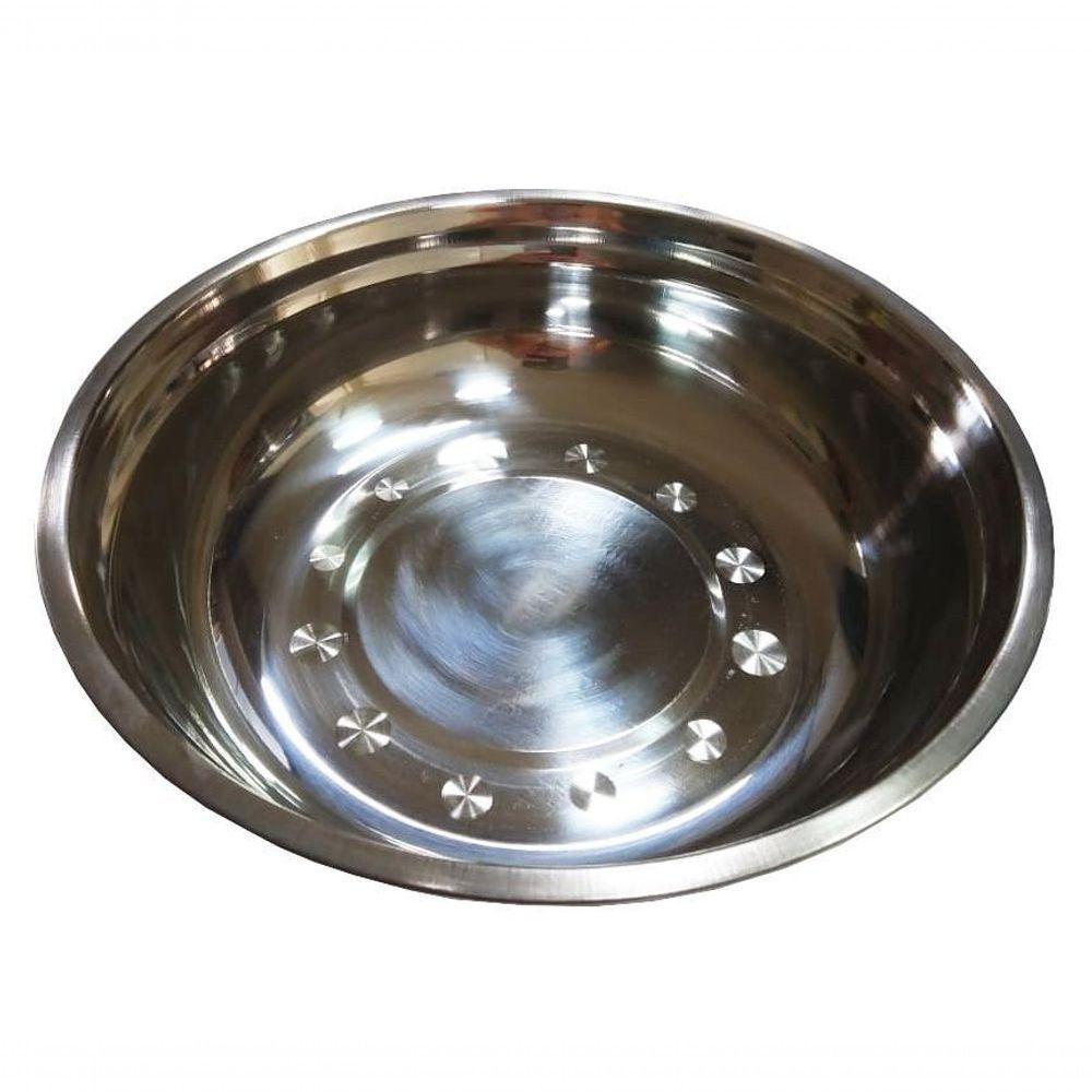 Kit Bacia Tigela Saladeira Em Inox Com 3 Peças Docesar - 3