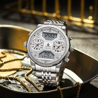 Relógio Eletrônico Luminoso De Led Com Display Duplo à Prova D'água Prata - 2