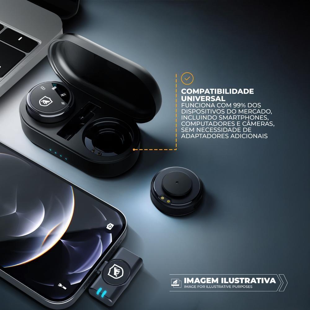 Lapela Magnética Sem Fio Com Redução De Ruído -armor-gshield - 3