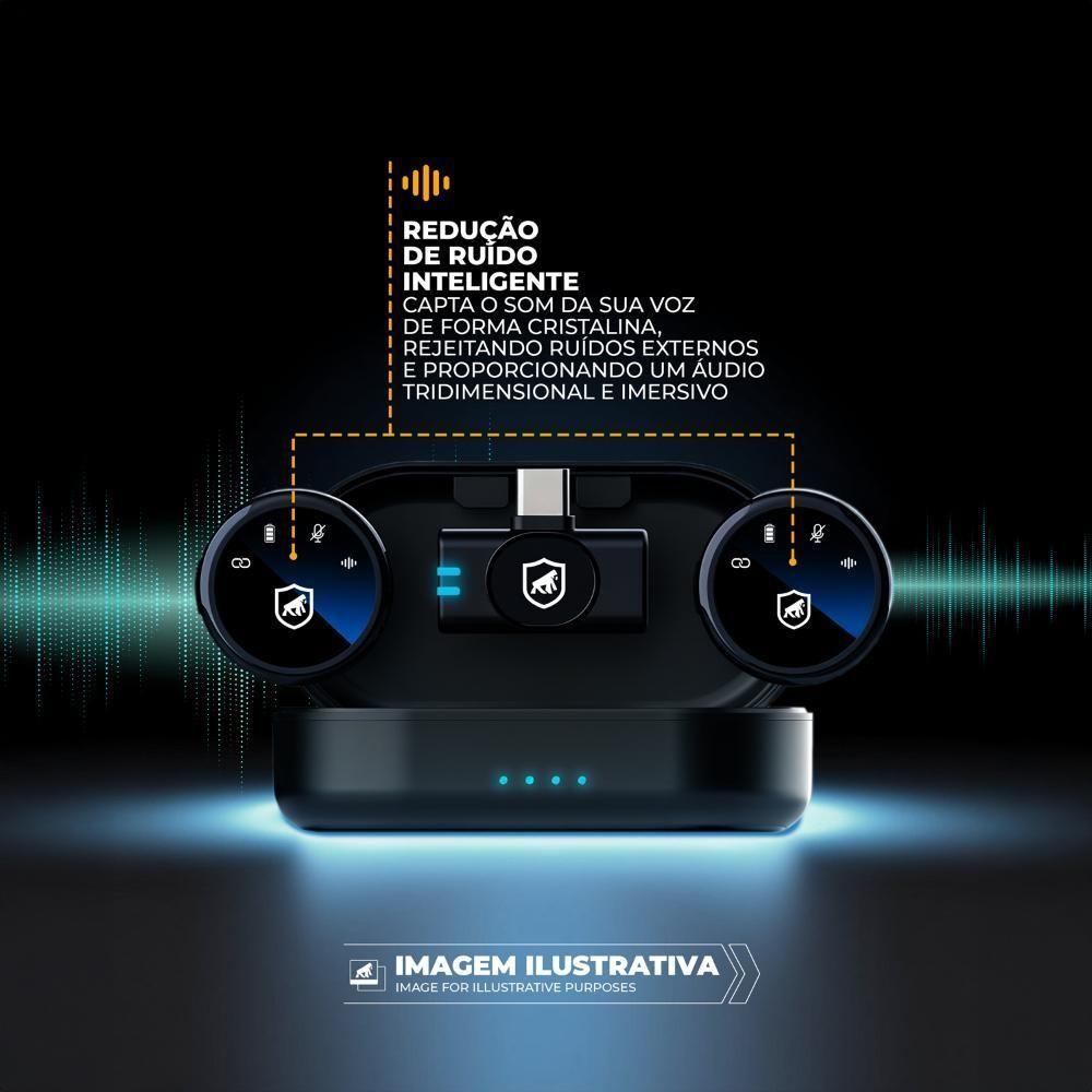 Lapela Magnética Sem Fio Com Redução De Ruído -armor-gshield - 5