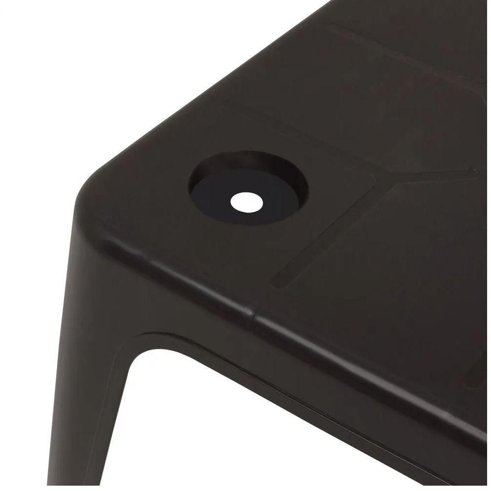 Mesa Plastica De Apoio Com Porta Copos Preta - Mor - 3