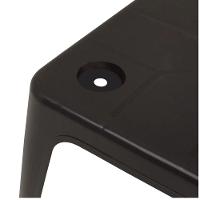 Mesa Plastica De Apoio Com Porta Copos Preta - Mor - 3