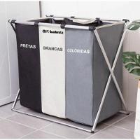 Cesto De Roupas Multiuso Com 3 Compartimentos - 1