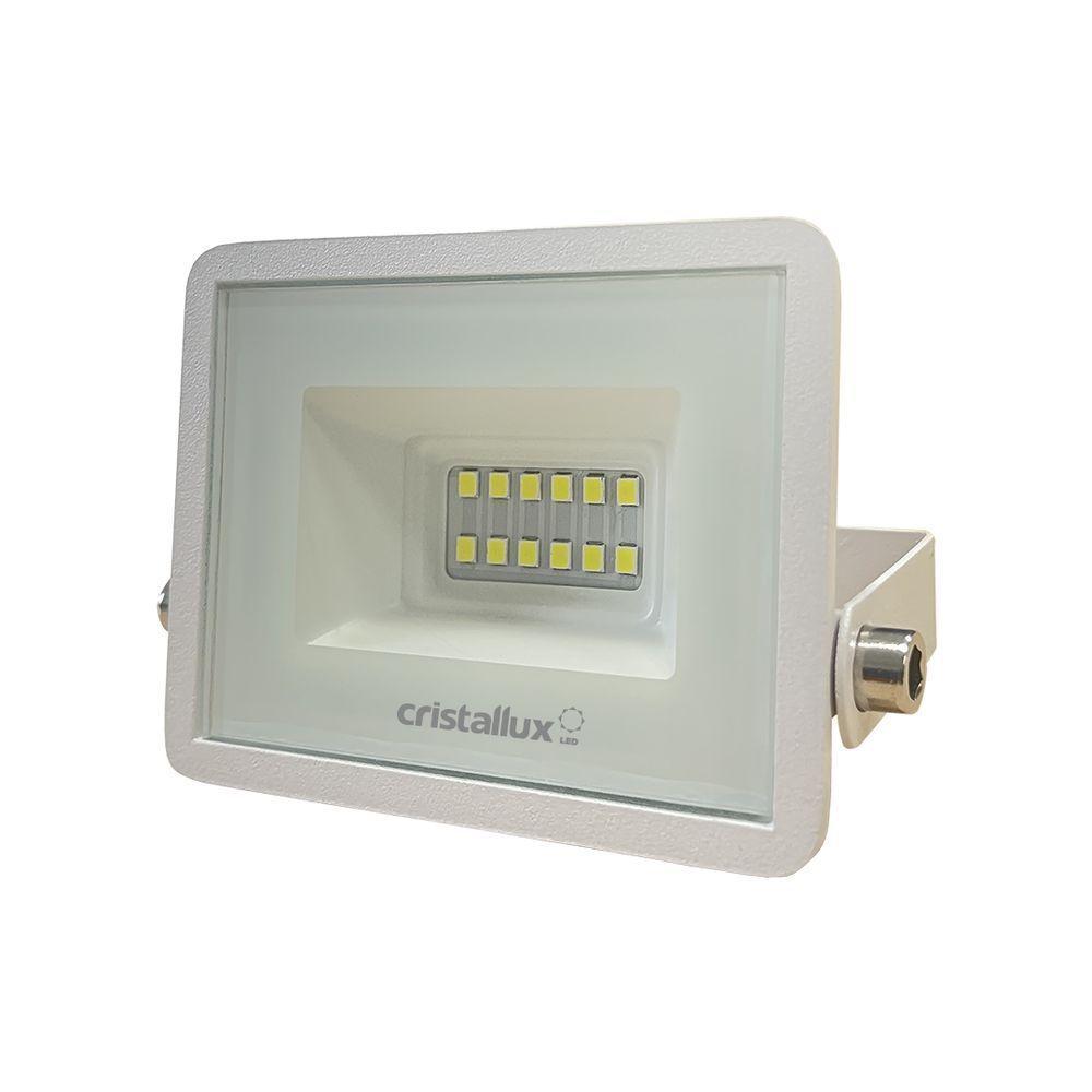 Refletor Branco Led 10w 6500k Biv 1000lm Ip66 - Cristallux - 1