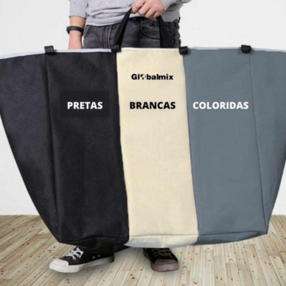 Cesto De Roupas Multiuso Com 3 Compartimentos - 4