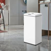 Lixeira Automática Retangular 50 Litros Com Sensor Branca - 5