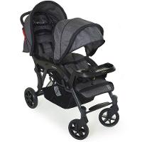 Carrinho de Bebê para Gêmeos Galzerano Duplo Doppio II Grafite - 1