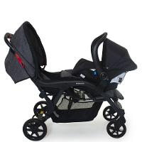 Carrinho de Bebê para Gêmeos Galzerano Duplo Doppio II Grafite