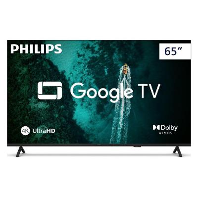 Smart TV Philips 65PUG7419-78 65 4K LED Google TV Preto Bivolt