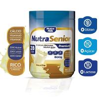 Nutra Senior Premium 50+ - Suplemento Alimentar Rico Em Vitaminas E Minerais - Zero Lactose Sabor Baunilha 800g - 1