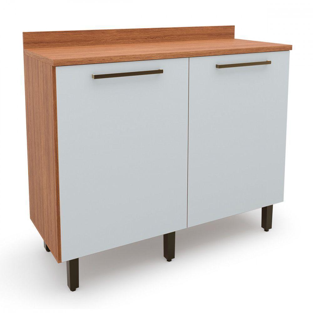 Balcão 1.20m 2 Portas Evolution Plus Freijo Off White Batrol Freijo Com Off White - 1