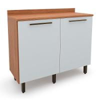 Balcão 1.20m 2 Portas Evolution Plus Freijo Off White Batrol Freijo Com Off White - 1