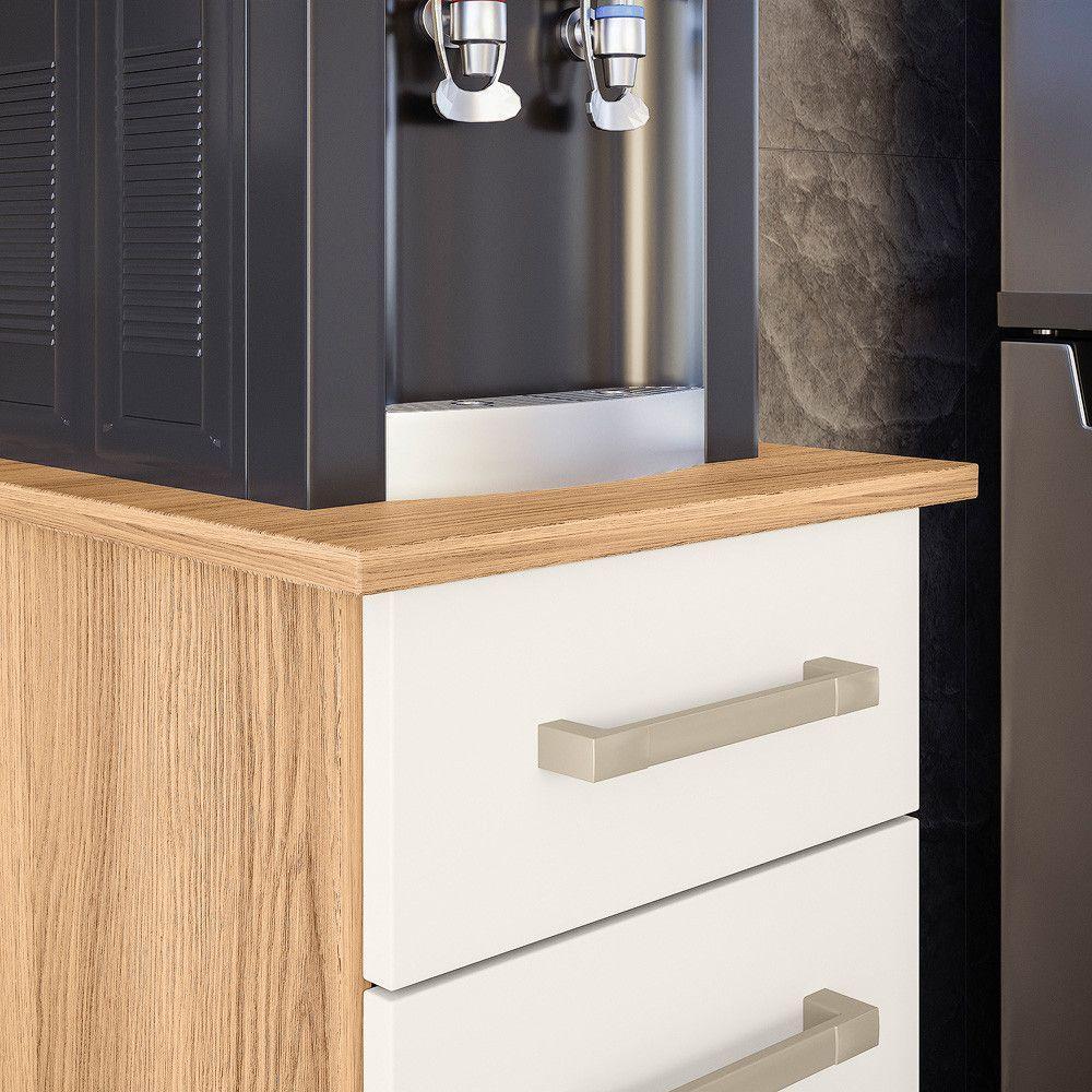 Balcão Multiuso Isis Simples 1 Porta 1 Gaveta Nicioli Freijo Com Off White - 4