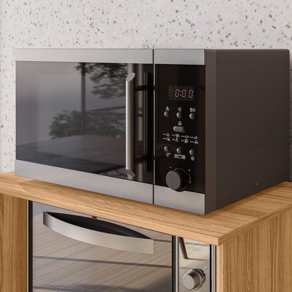 Balcão Multiuso Isis 2 Portas Freijo Com Off White Nicioli Freijo Com Off White - 4