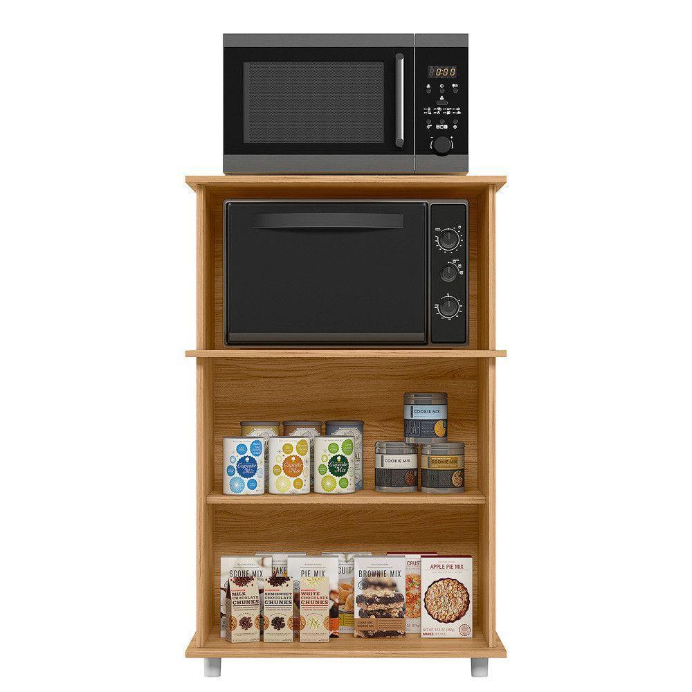 Balcão Multiuso Isis 2 Portas Freijo Com Off White Nicioli Freijo Com Off White - 5