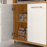 Balcão Multiuso Isis 2 Portas Freijo Com Off White Nicioli Freijo Com Off White - 3