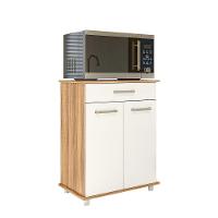 Balcão Multiuso Isis Duplo 2 Portas 1 Gaveta Nicioli Freijo Com Off White - 1