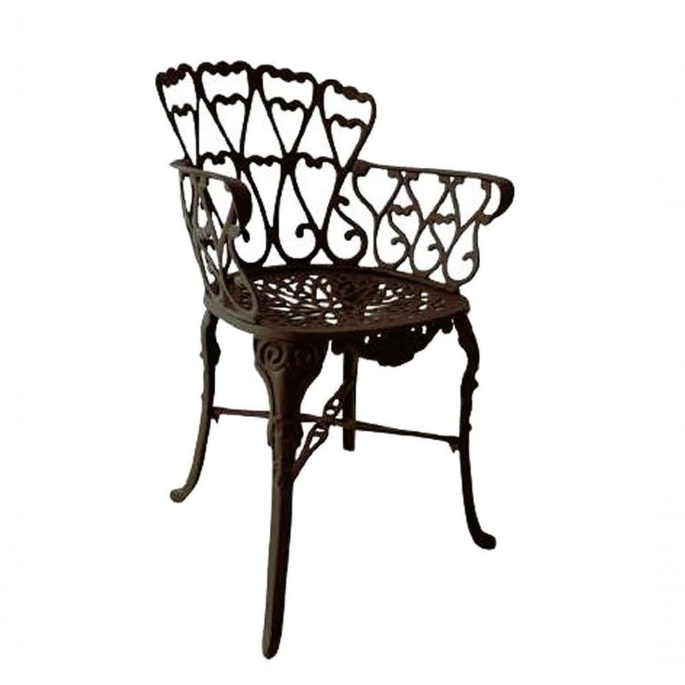 Conjunto De Jardim Modelo Viena Mesa E 4 Cadeiras Piscina Marrom - 5