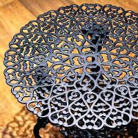 Conjunto De Jardim Modelo Viena Mesa E 4 Cadeiras Piscina Preto - 5