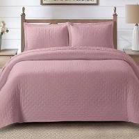 Cobre Leito Queen Lume Dupla Face 3pç 100% Poliéster Malva - 3