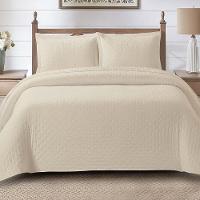 Cobre Leito King Lume Dupla Face 3pç 100% Poliéster Bege - 4