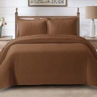 Cobre Leito Queen Lume Dupla Face 3pç 100% Poliéster Marrom - 4