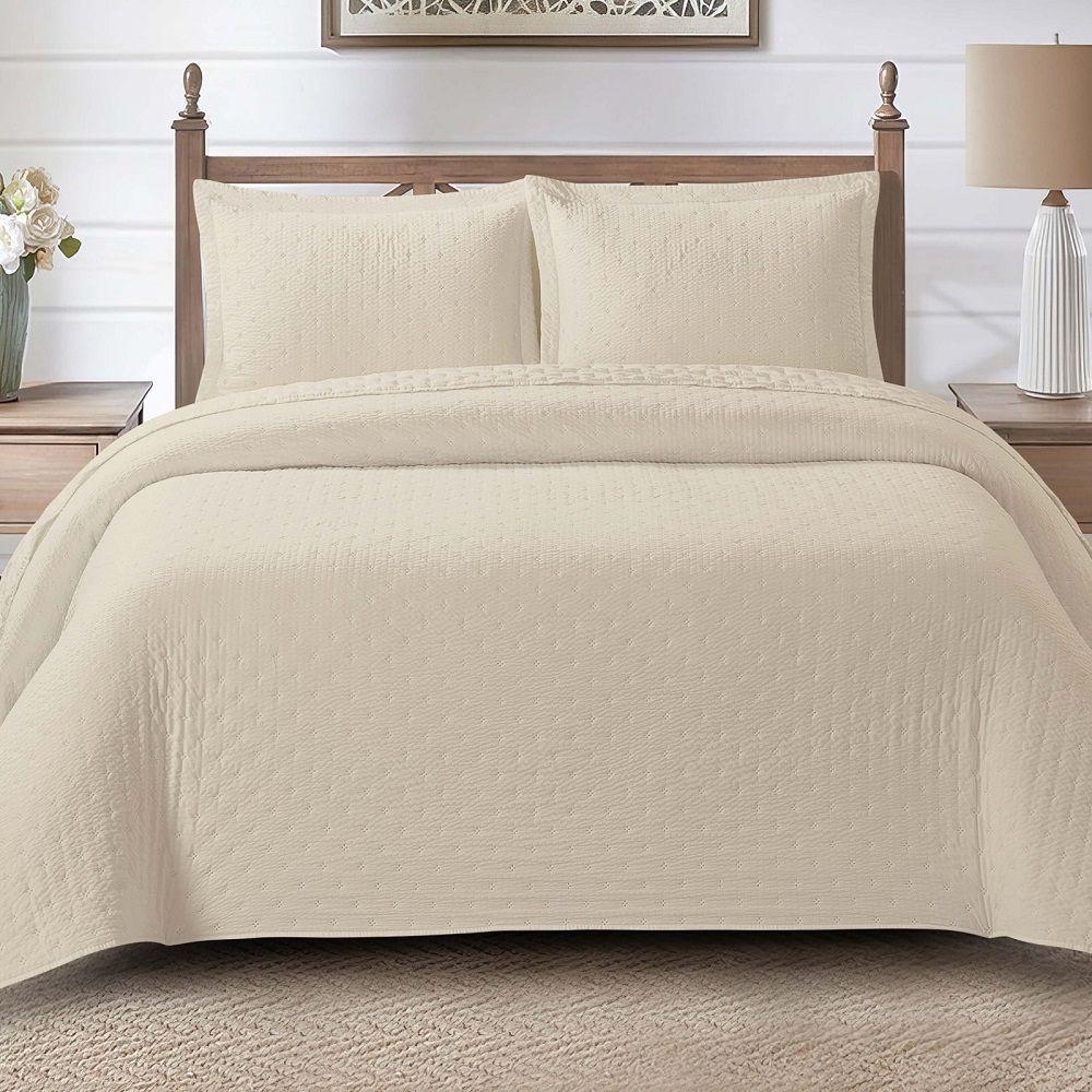 Cobre Leito Queen Lume Dupla Face 3pç 100% Poliéster Bege - 4