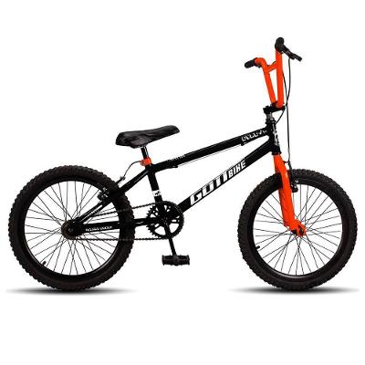 Bicicleta Infantil Aro 20 Bmx Freio V-brake Preto E Laranja Gottbike