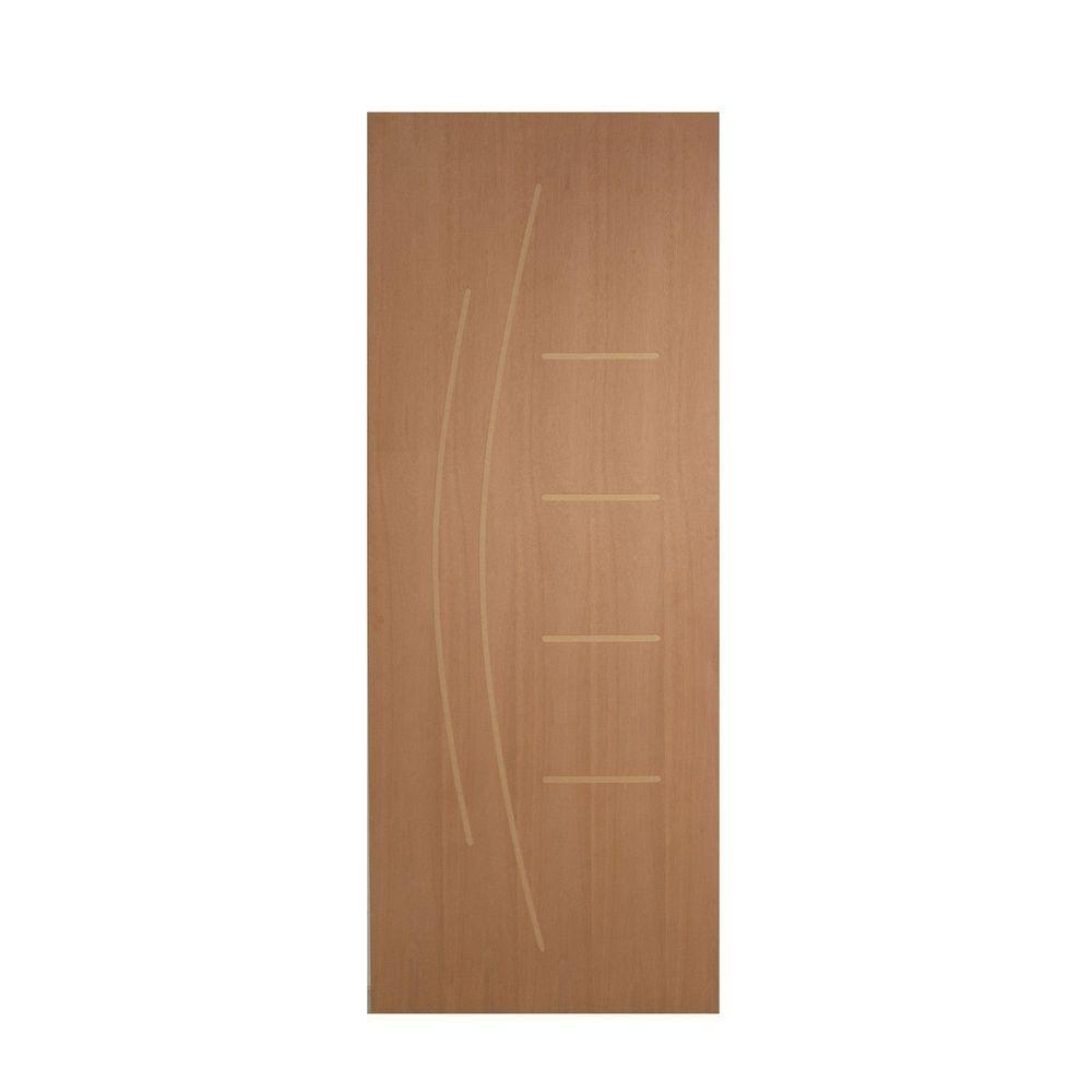 Porta De Giro Frisada P- Verniz 210x80 F08 Smile Caixilho De Porta Medida 10 - 1