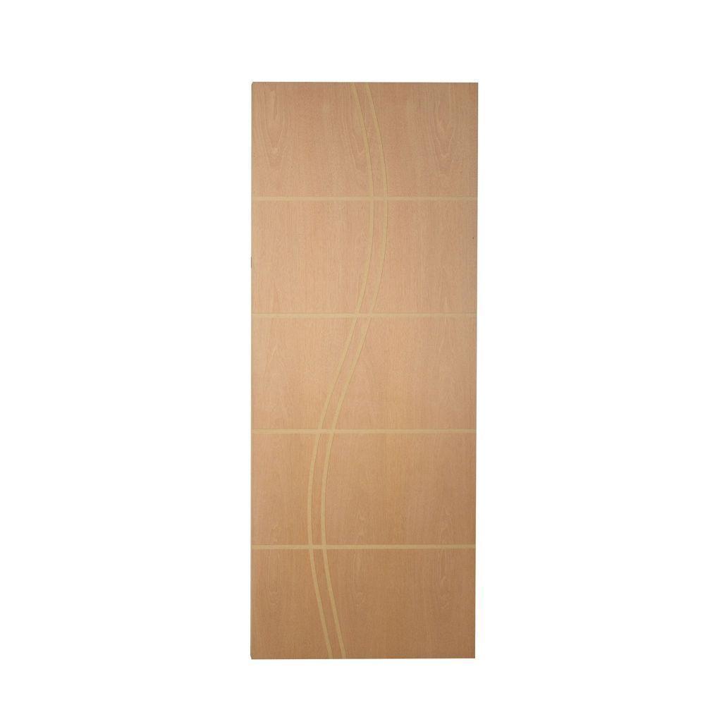 Porta De Giro Frisada P- Verniz 210x80 Fs Duplo Caixilho De Porta Medida 12 - 1