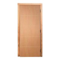 Porta De Giro Frisada P- Verniz 210x80 Fs Duplo Caixilho De Porta Medida 12 - 2