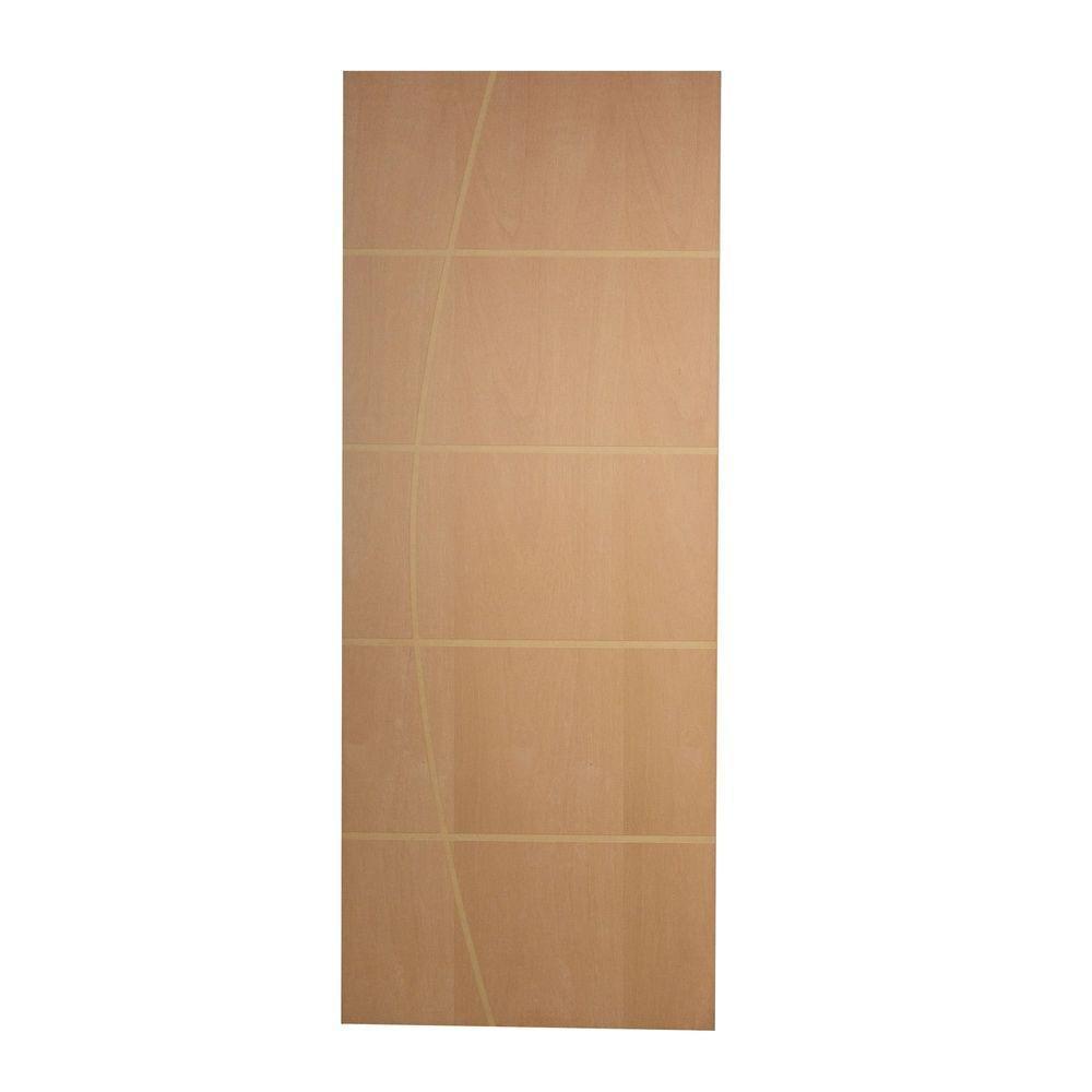 Porta De Giro Frisada P- Verniz 210x80 F01 Caixilho De Porta Medida 10 - 1