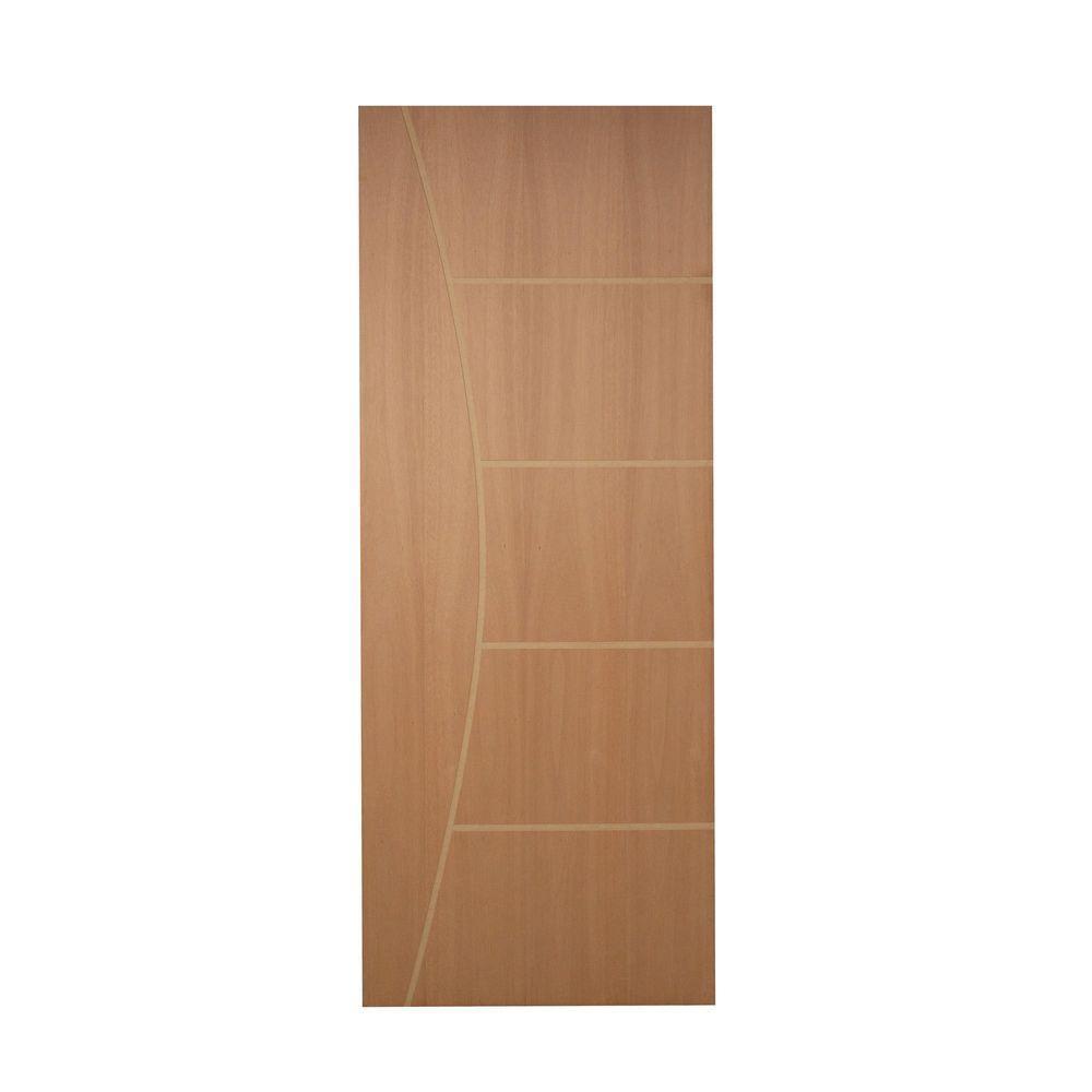 Porta De Giro Frisada P- Verniz 210x80 F10 Caixilho De Porta Medida 16 - 1