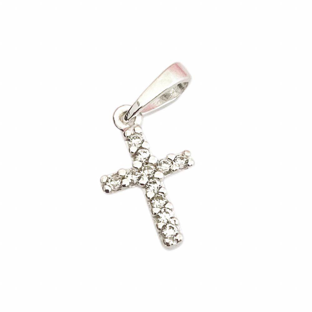 Pingente Crucifixo Cravejado Com Zirconias Prata 925 - 1