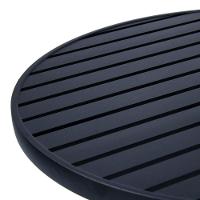 Conjunto De Mesa 1,20m Ripada + 4 Cadeiras Aluminio Piscina Jardim Preto - 8