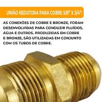 União Redutora Para Tubo Cobre 5-8 X 3-4 10 Unidades - 5