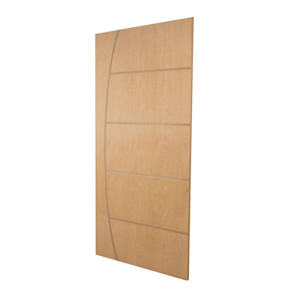 Porta De Giro Frisada P- Verniz 210x80 F04 Caixilho De Porta Medida 12 - 4