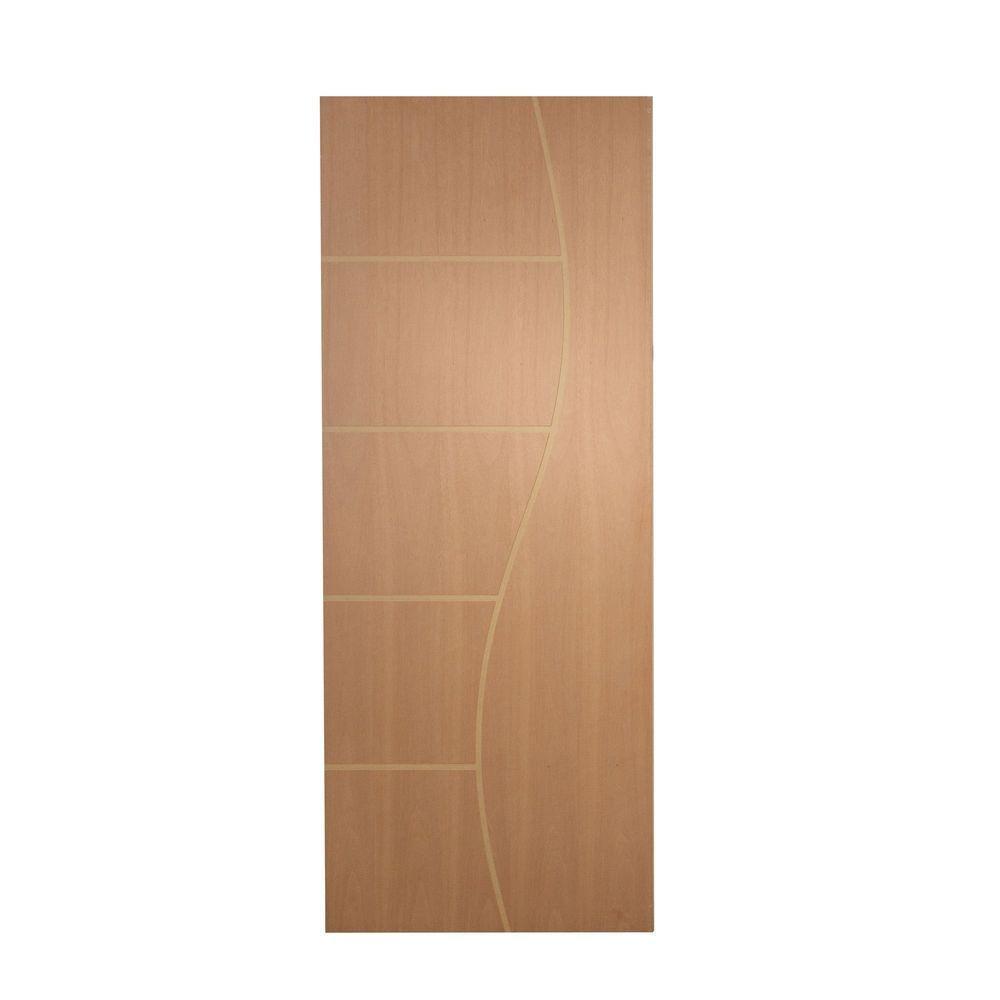 Porta De Giro Frisada P- Verniz 210x80 F07 Caixilho De Porta Medida 12 - 3