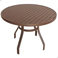 Conjunto De Mesa 1,20m Ripada + 4 Cadeiras Aluminio Piscina Jardim Bege Claro - 10