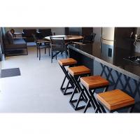 Jogo De Mesa Bistro 4 Banqueta Alta Cozinha Bancada Varanda Bar Preto - 9